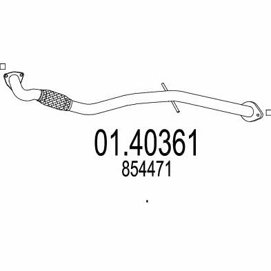 Mts 01.40361 Exhaust pipe 0140361