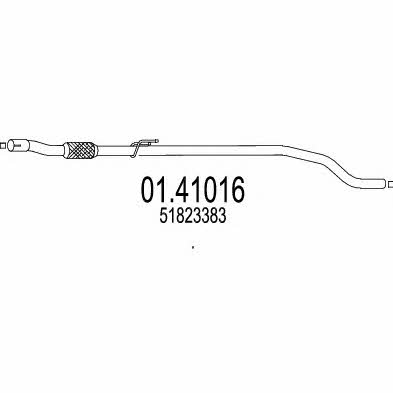 Mts 01.41016 Exhaust pipe 0141016