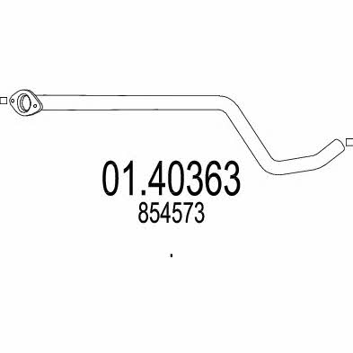 Mts 01.40363 Exhaust pipe 0140363