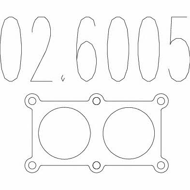 Mts 02.6005 Exhaust pipe gasket 026005