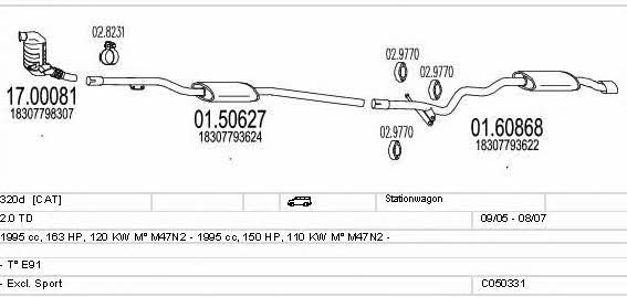 Mts C050331026526 Exhaust system C050331026526