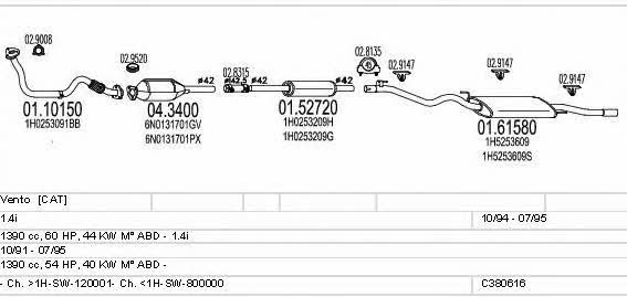 Mts C380616025766 Exhaust system C380616025766