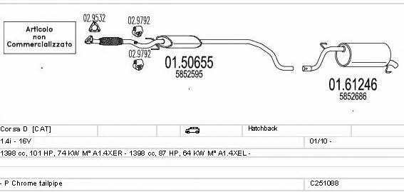 Mts C251088024088 Exhaust system C251088024088