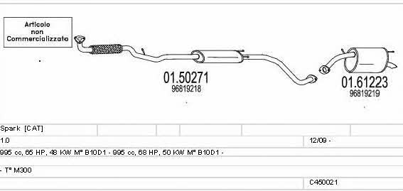 Mts C450021021557 Exhaust system C450021021557