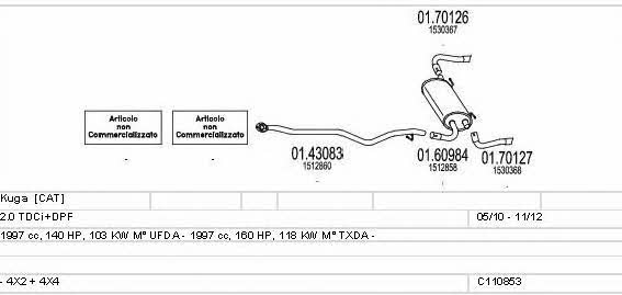 Mts C110853024306 Exhaust system C110853024306