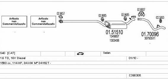 Mts C390306025137 Exhaust system C390306025137