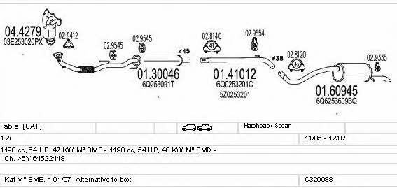  C320088025966 Exhaust system C320088025966