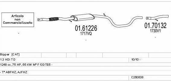 Mts C260838025685 Exhaust system C260838025685