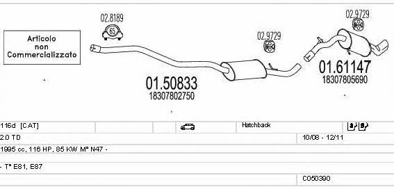 Mts C050390025139 Exhaust system C050390025139