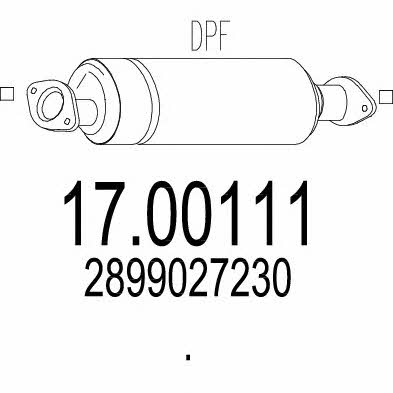 Mts 17.00111 Diesel particulate filter DPF 1700111