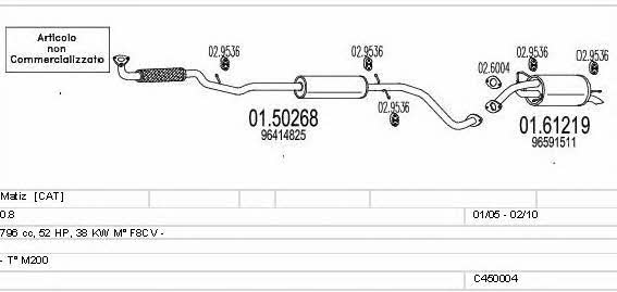 Mts C450004013508 Exhaust system C450004013508