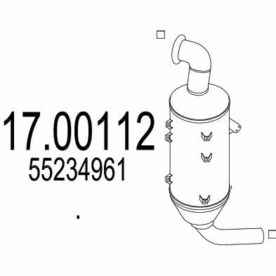 Mts 17.00112 Diesel particulate filter DPF 1700112