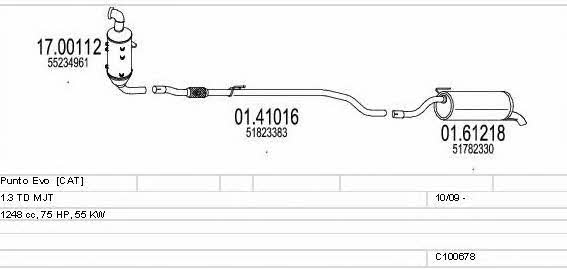 Mts C100678023766 Exhaust system C100678023766 C100678023766 Mts Exhaust system