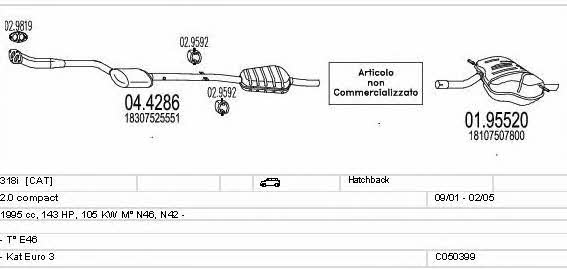 C050399025169 Mts Exhaust system