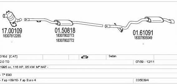Mts C050394025151 Exhaust system C050394025151