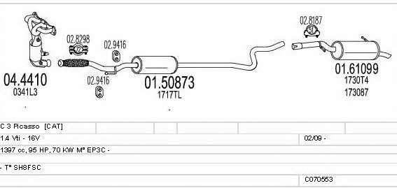 Mts C070553024465 Exhaust system C070553024465