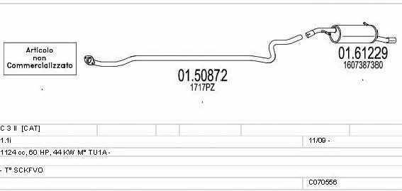  C070556024525 Exhaust system C070556024525