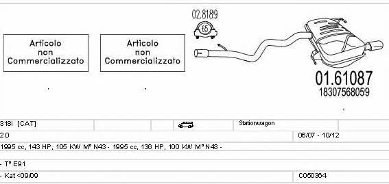 Mts C050364026287 Exhaust system C050364026287