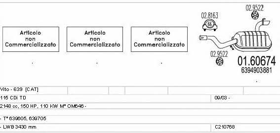 Mts C210768024665 Exhaust system C210768024665