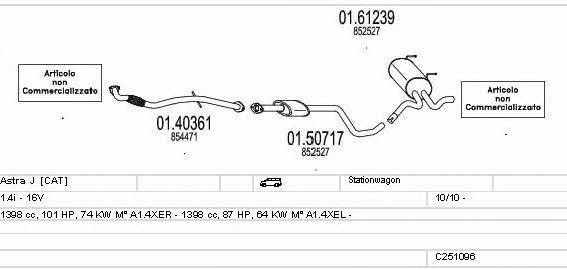 Mts C251096024625 Exhaust system C251096024625