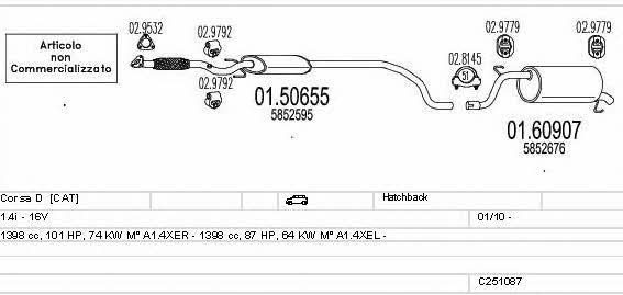 Mts C251087024085 Exhaust system C251087024085