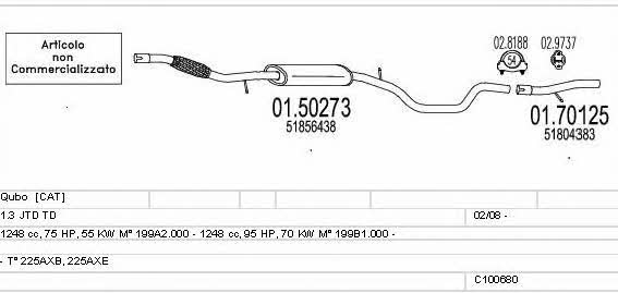 Mts C100680024425 Exhaust system C100680024425