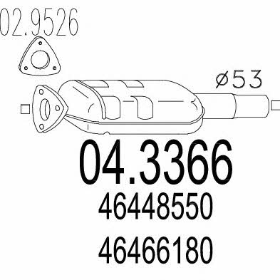 Mts 04.3366 Catalytic Converter 043366