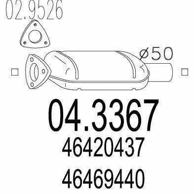 Mts 04.3367 Catalytic Converter 043367