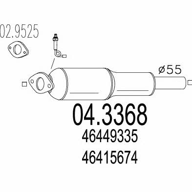 Mts 04.3368 Catalytic Converter 043368