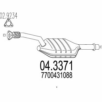 Mts 04.3371 Catalytic Converter 043371