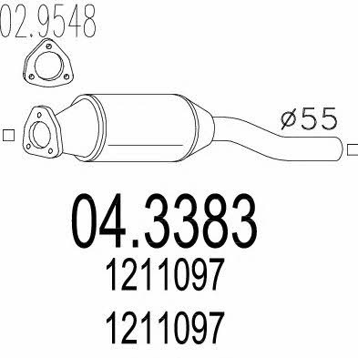 Mts 04.3383 Catalytic Converter 043383