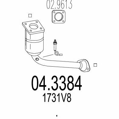 Mts 04.3384 Catalytic Converter 043384