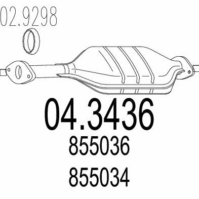 Mts 04.3436 Catalytic Converter 043436