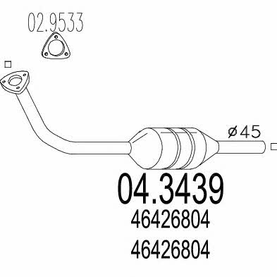 Mts 04.3439 Catalytic Converter 043439