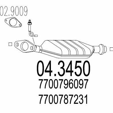 Mts 04.3450 Catalytic Converter 043450