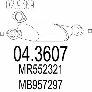Mts 04.3607 Catalytic Converter 043607