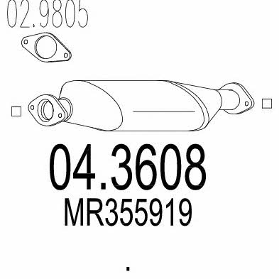 Mts 04.3608 Catalytic Converter 043608