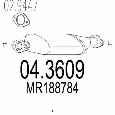 Mts 04.3609 Catalytic Converter 043609