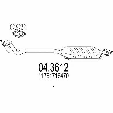 Mts 04.3612 Catalytic Converter 043612