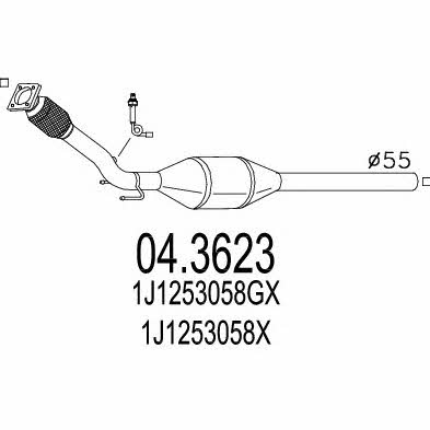 Mts 04.3623 Catalytic Converter 043623