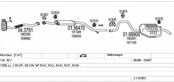 Mts C110353003320 Exhaust system C110353003320 C110353003320 Mts Exhaust system