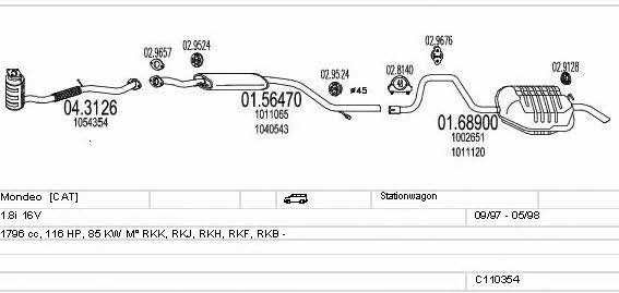 Mts C110354003321 Exhaust system C110354003321 C110354003321 Mts Exhaust system