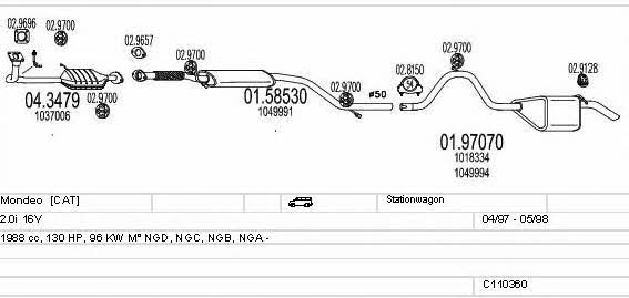 C110360003328 Exhaust system C110360003328