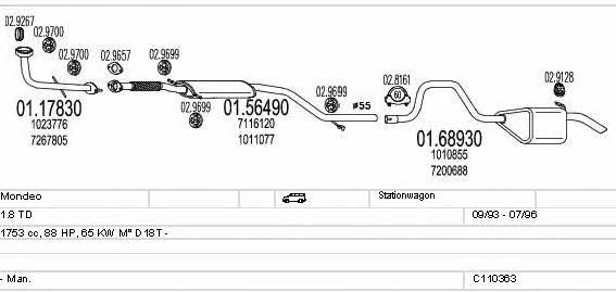 Mts C110363003331 Exhaust system C110363003331