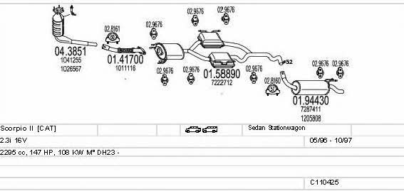  C110425009520 Exhaust system C110425009520