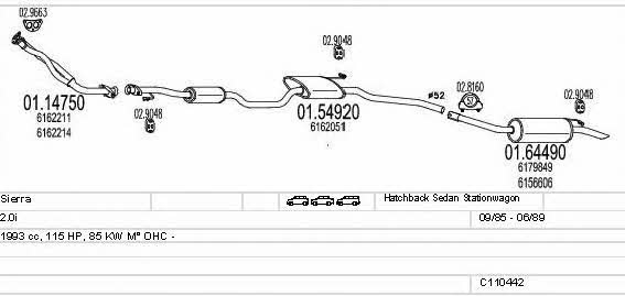  C110442009537 Exhaust system C110442009537