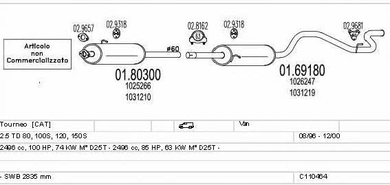 C110464009561 Mts Exhaust system