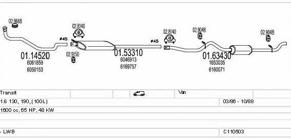 Mts C110503009108 Exhaust system C110503009108