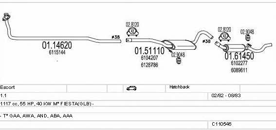  C110546007391 Exhaust system C110546007391