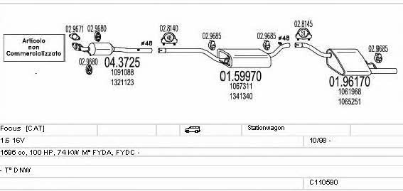 Mts C110590007116 Exhaust system C110590007116